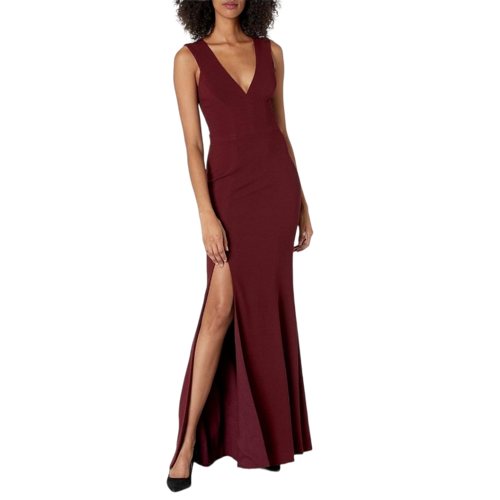 Dress the Population Sandra Maroon Burgundy Gown XXL